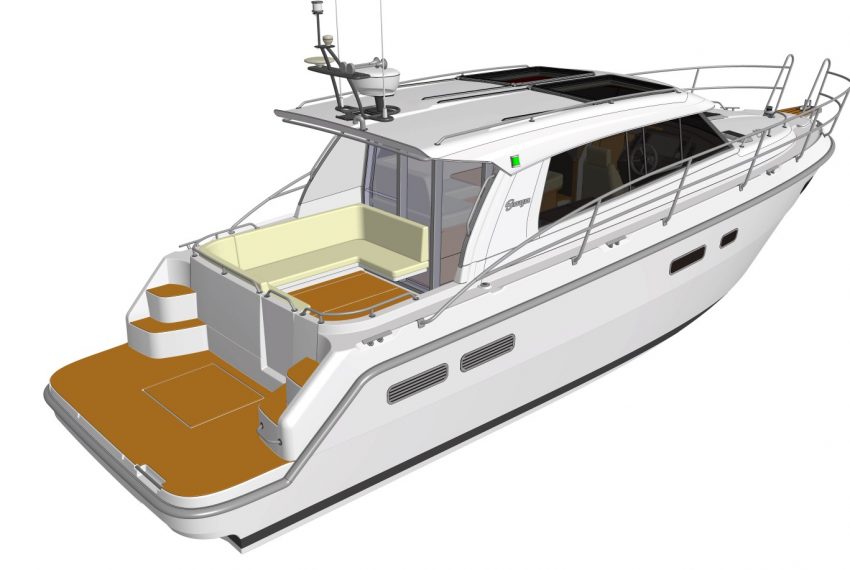 Saga 385 aft side